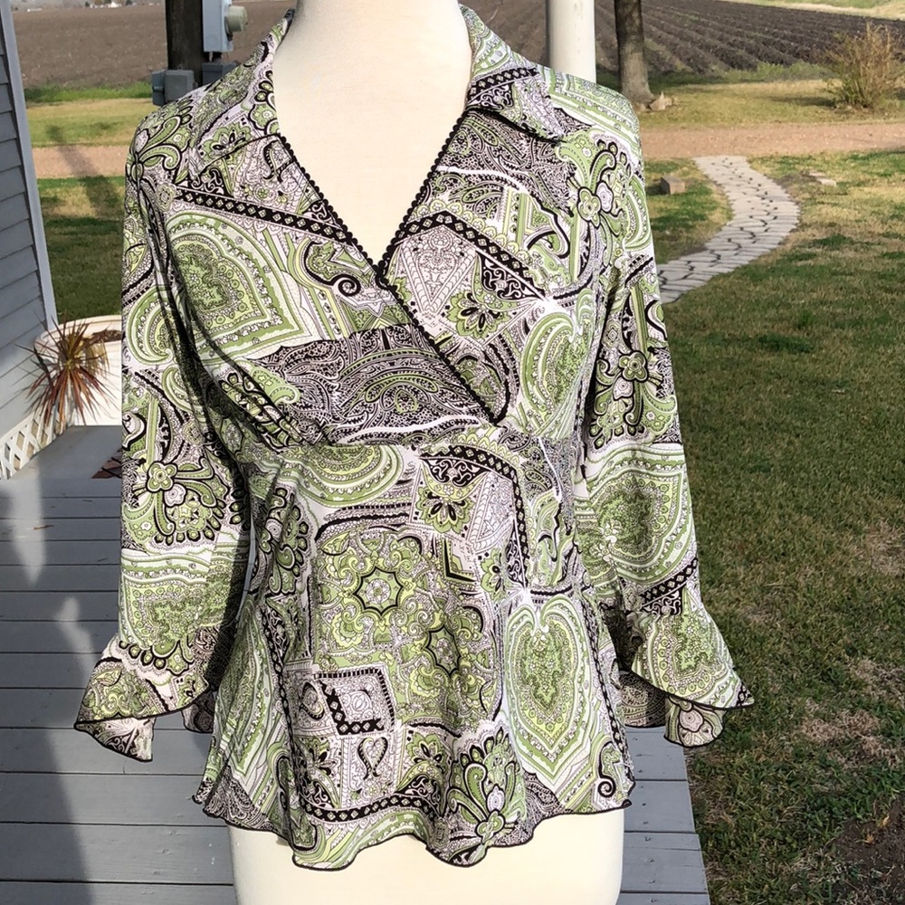 Paisley Criss Cross Blouse